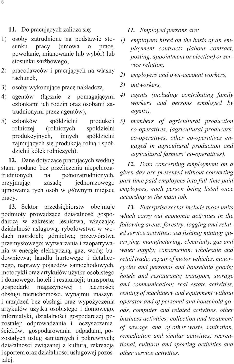 (rolniczych spó³dzielni produkcyjnych, innych spó³dzielni zajmuj¹cych siê produkcj¹ roln¹ i spó³dzielni kó³ek rolniczych). 12.