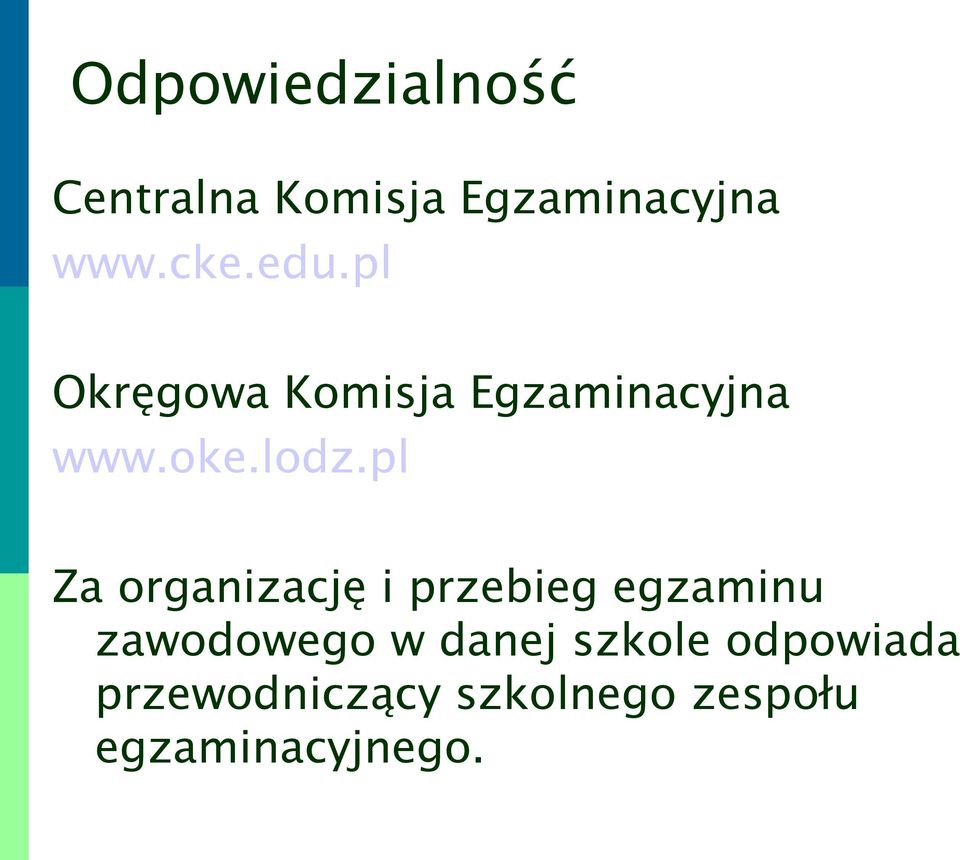 pl Za organizację i przebieg egzaminu zawodowego w danej