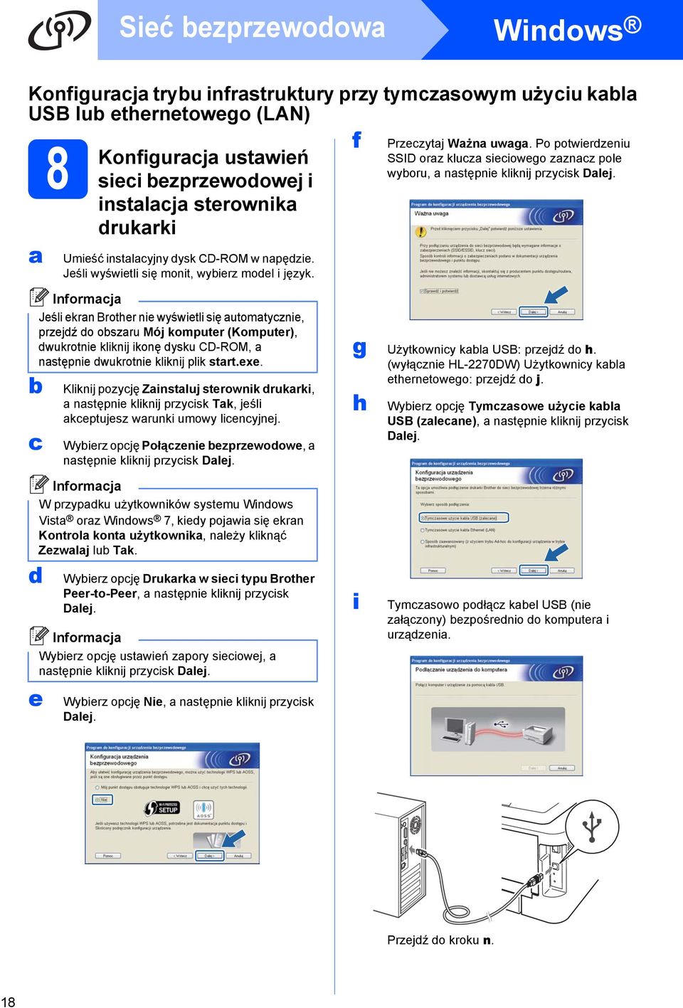 Po potwierdzeniu SSID oraz klucza sieciowego zaznacz pole wyoru, a następnie kliknij przycisk Dalej.