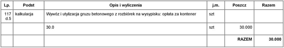 rozbiórek na wysypisku: opłata