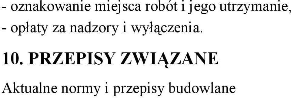 wyłączenia. 10.