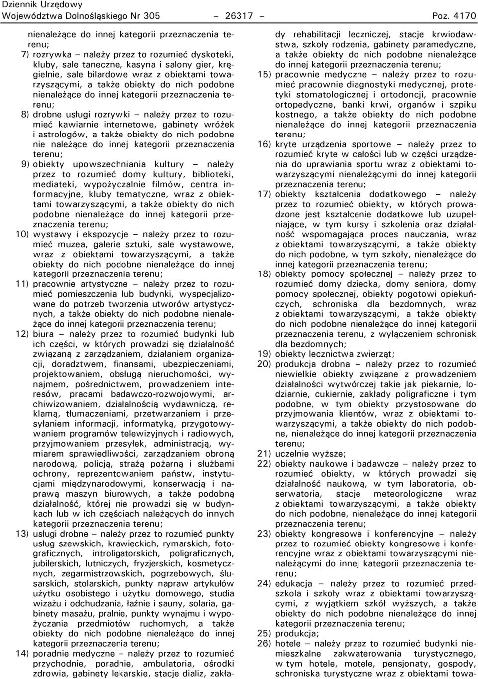 towarzyszącymi, a także obiekty do nich podobne nienależące do innej kategorii przeznaczenia terenu; 8) drobne usługi rozrywki m należy przez to rozumieć kawiarnie internetowe, gabinety wróżek i