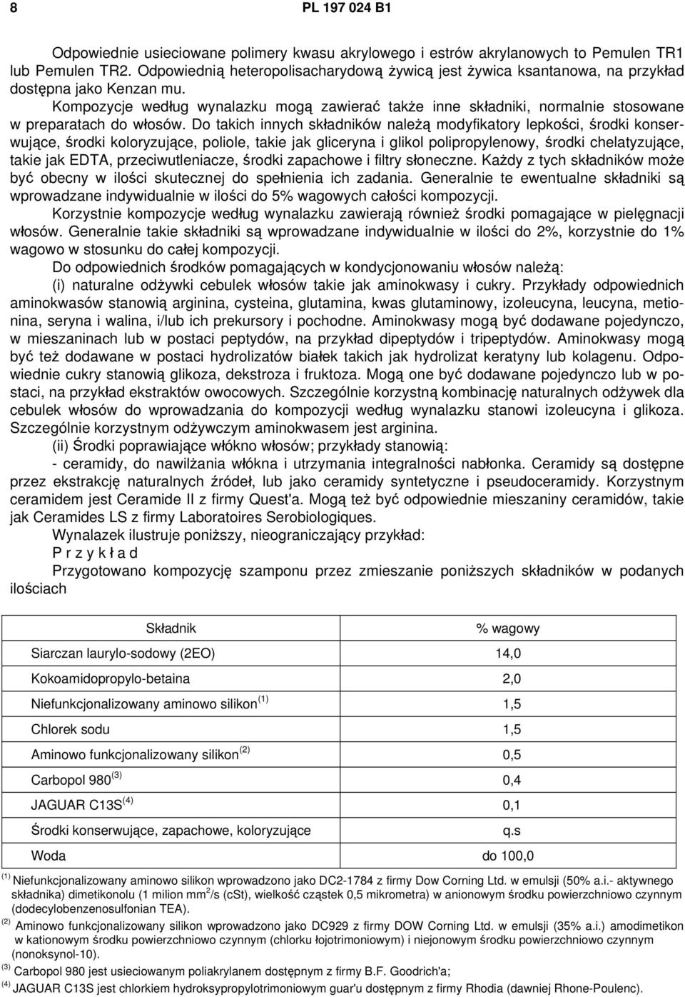 Kompozycje według wynalazku mogą zawierać także inne składniki, normalnie stosowane w preparatach do włosów.