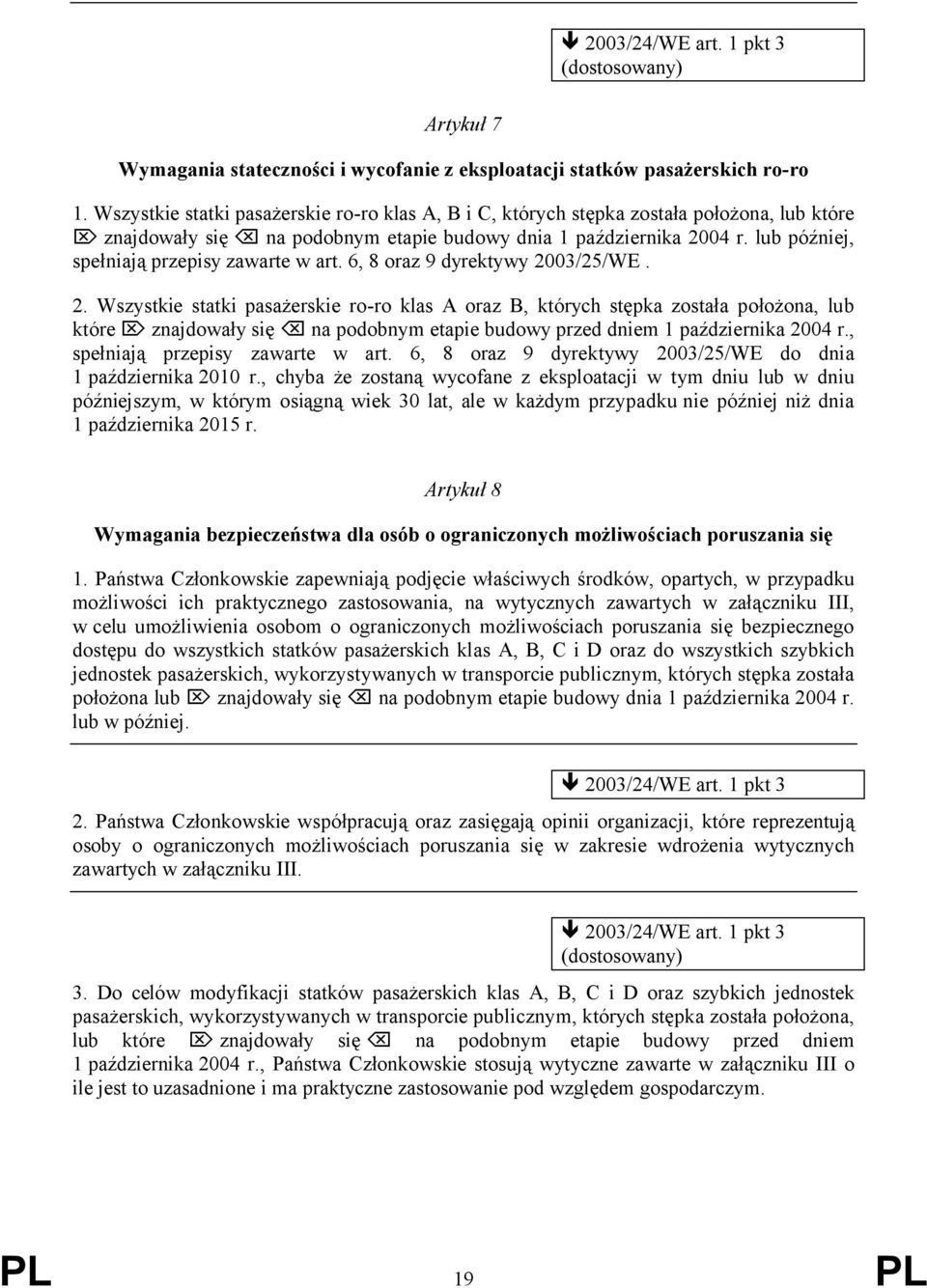 lub później, spełniają przepisy zawarte w art. 6, 8 oraz 9 dyrektywy 20