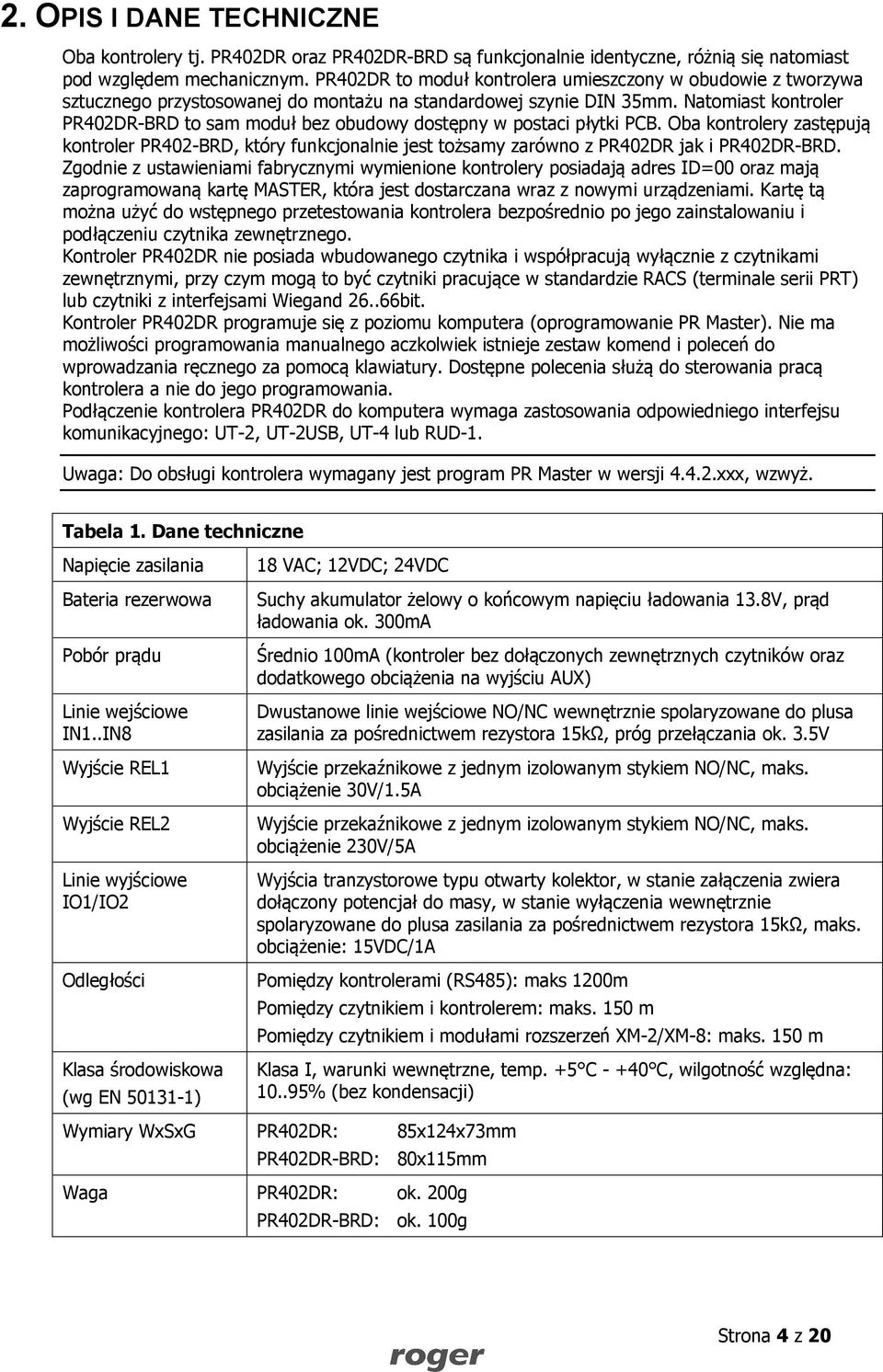 Natomiast kontroler PR402DR-BRD to sam moduł bez obudowy dostępny w postaci płytki PCB.