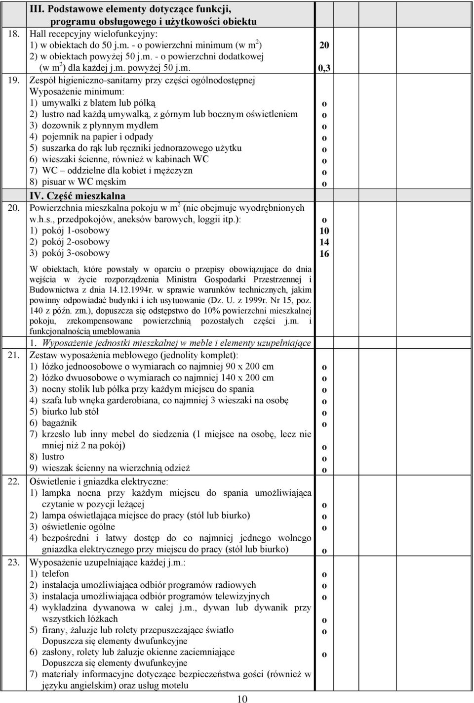 Zespół higieniczn-sanitarny przy części gólndstępnej Wypsażenie minimum: 1) umywalki z blatem lub półką 2) lustr nad każdą umywalką, z górnym lub bcznym świetleniem 3) dzwnik z płynnym mydłem 4)
