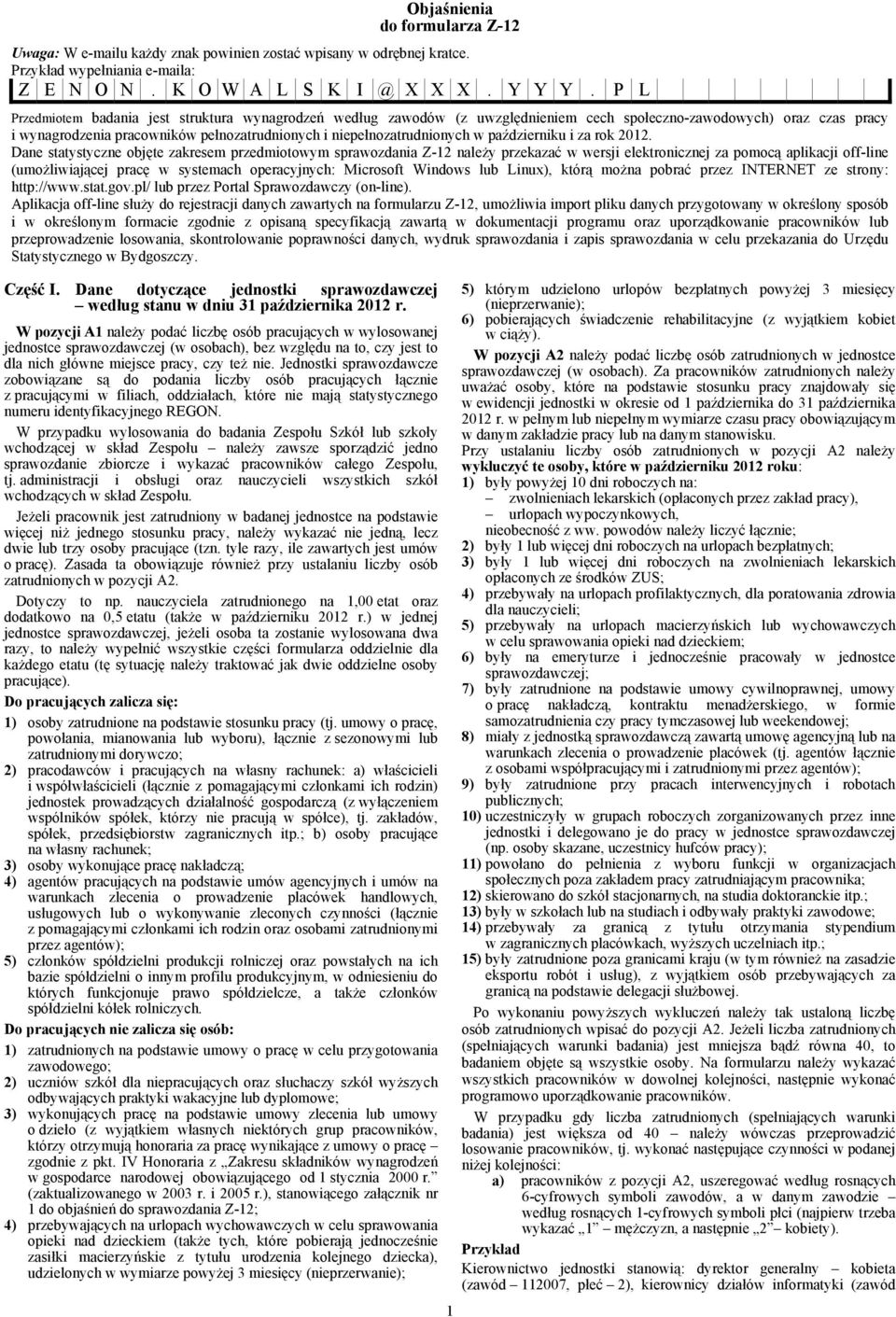 październiku i za rok 2012.