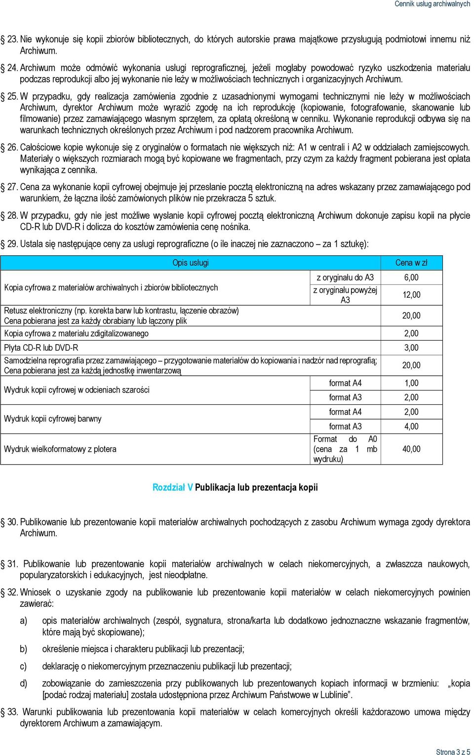 organizacyjnych Archiwum. 25.