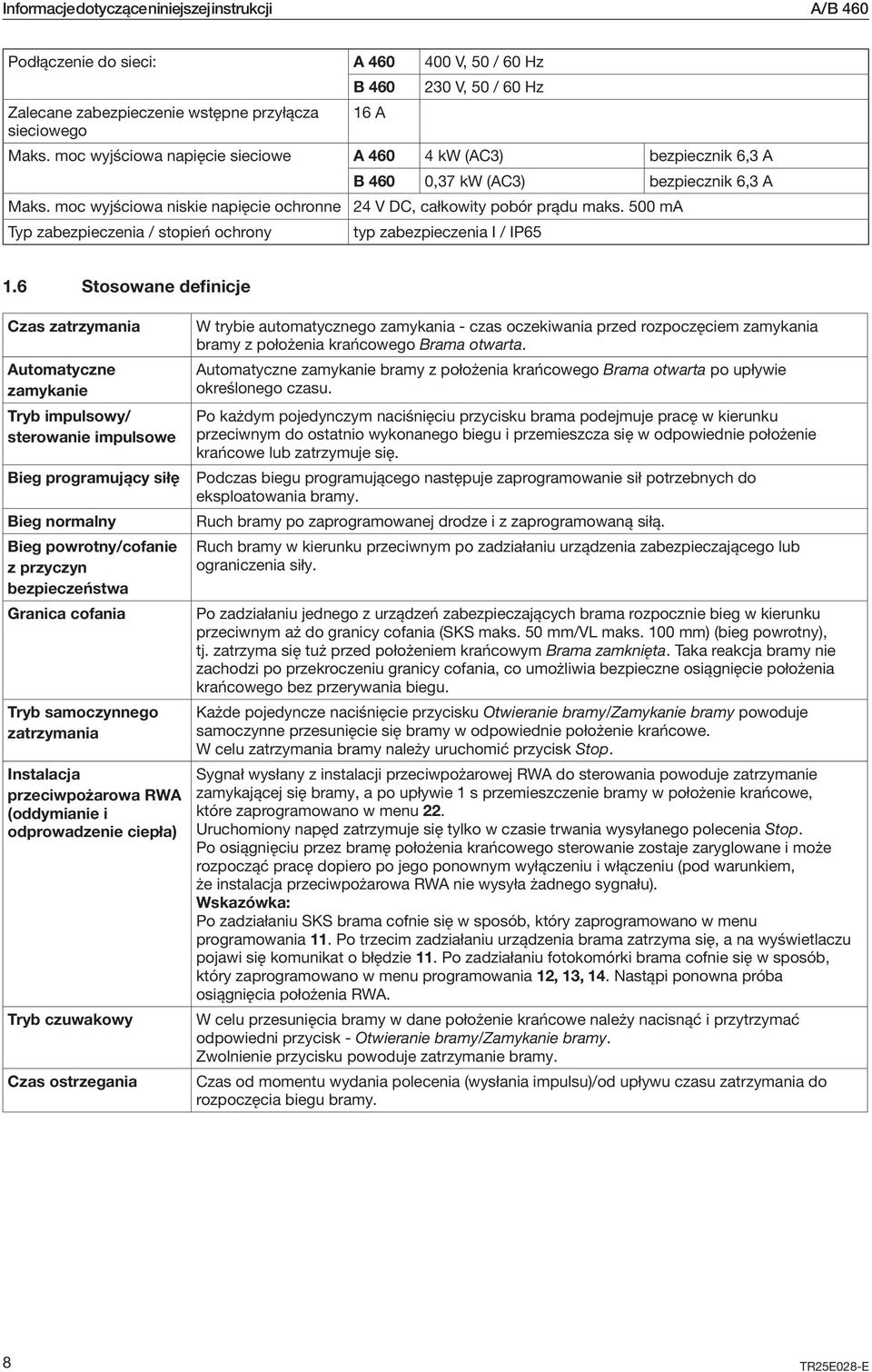 500 ma Typ zabezpieczenia / stopień ochrony typ zabezpieczenia I / IP65 1.