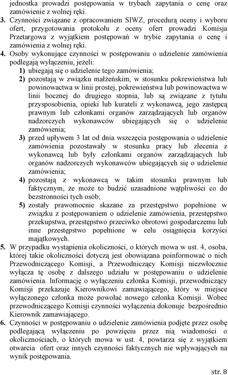 zamówienia z wolnej ręki. 4.