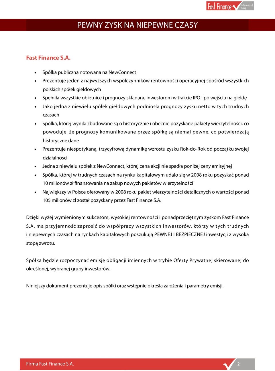 Y Fast Finance S.A.