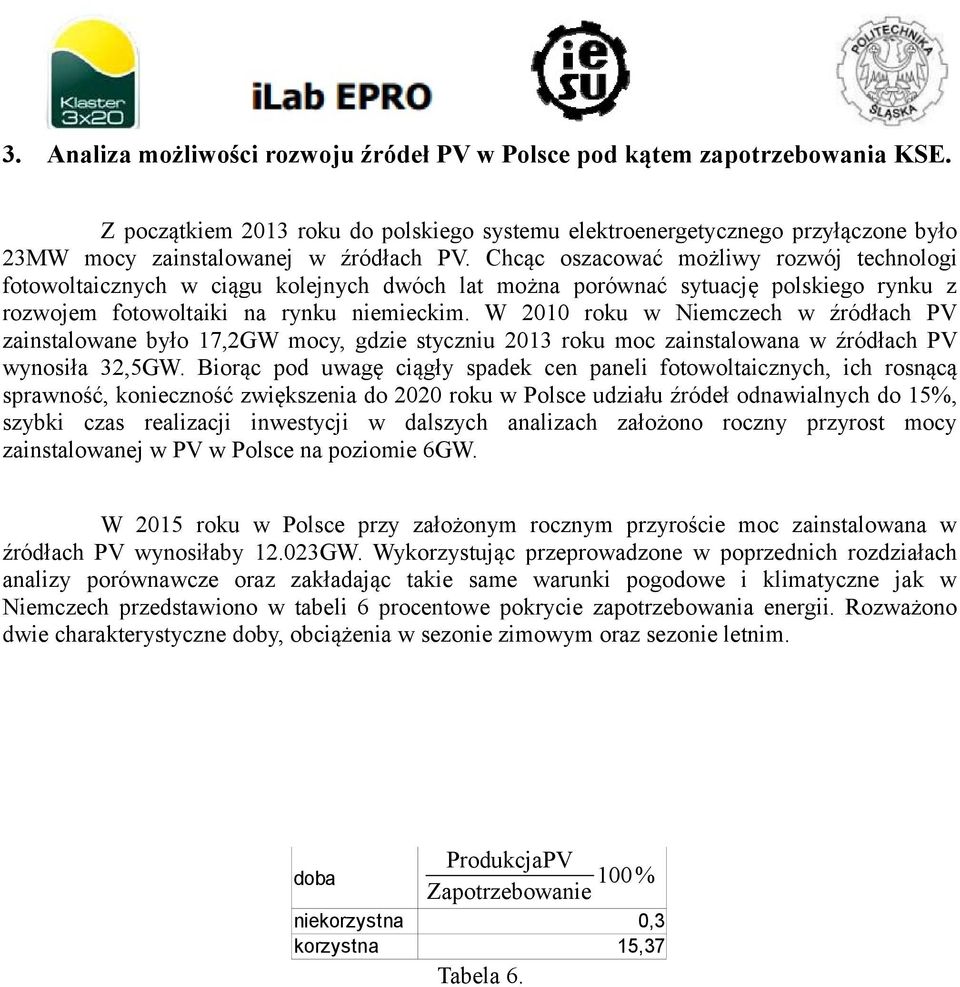 W roku w Niemczech w źródłach PV zainstalowane było 17,2GW mocy, gdzie styczniu 13 roku moc zainstalowana w źródłach PV wynosiła 32,GW.
