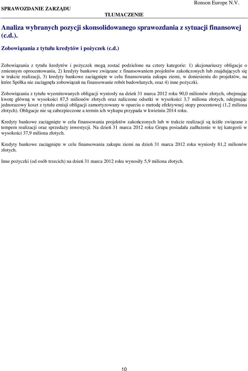 nia z sytuacji finansowej (c.d.