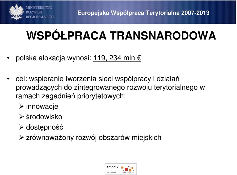 zintegrowanego rozwoju terytorialnego w ramach zagadnień