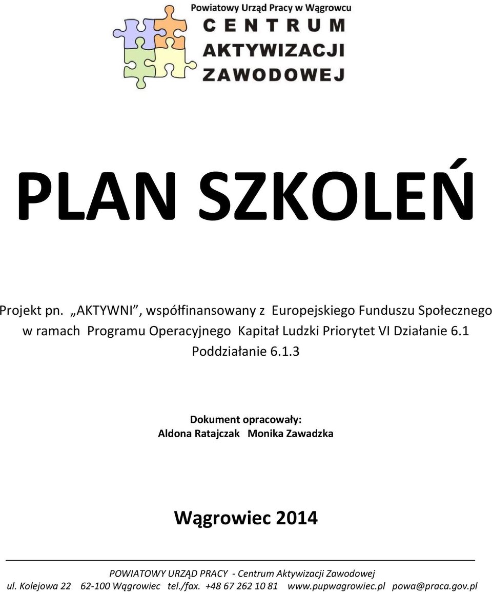 Ludzki Priorytet VI Działanie 6.1 