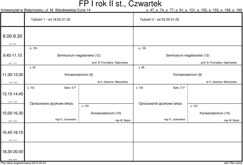 152 Spec. E-F Opracowanie językowe tekstu s. 153 Opracowanie językowe tekstu s.