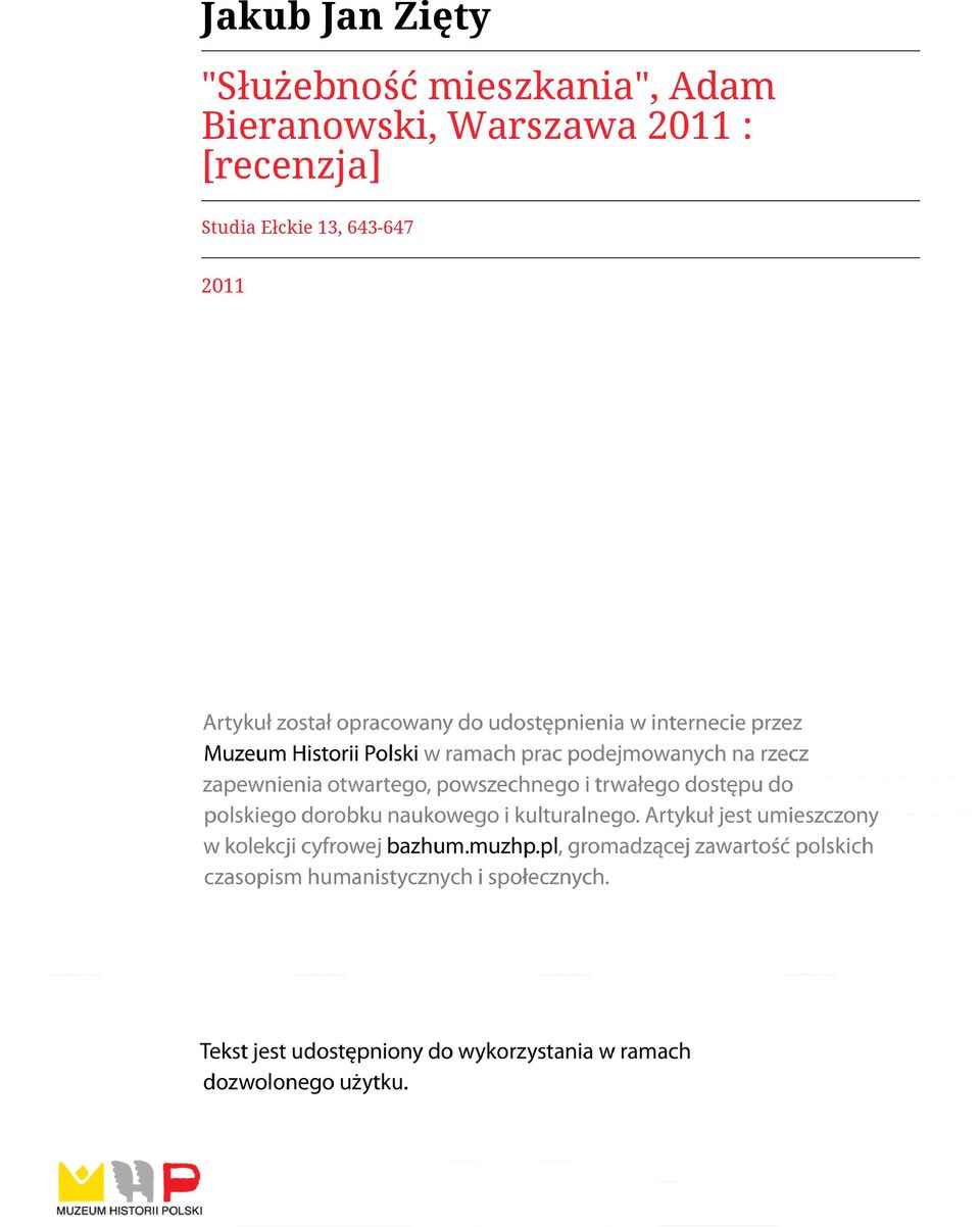 Bieranowski, Warszawa 2011 :