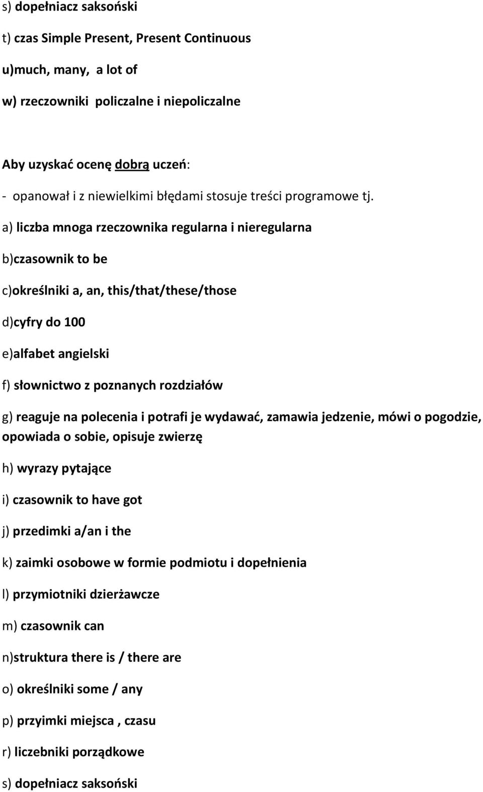 niewielkimi błędami stosuje treści programowe tj.