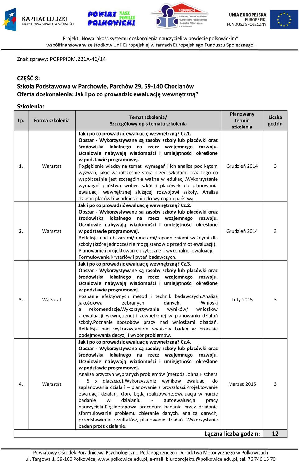 Obszar - Wykorzystywane są zasoby szkoły lub placówki oraz środowiska lokalnego na rzecz wzajemnego rozwoju. Uczniowie nabywają wiadomości i umiejętności określone w podstawie programowej.