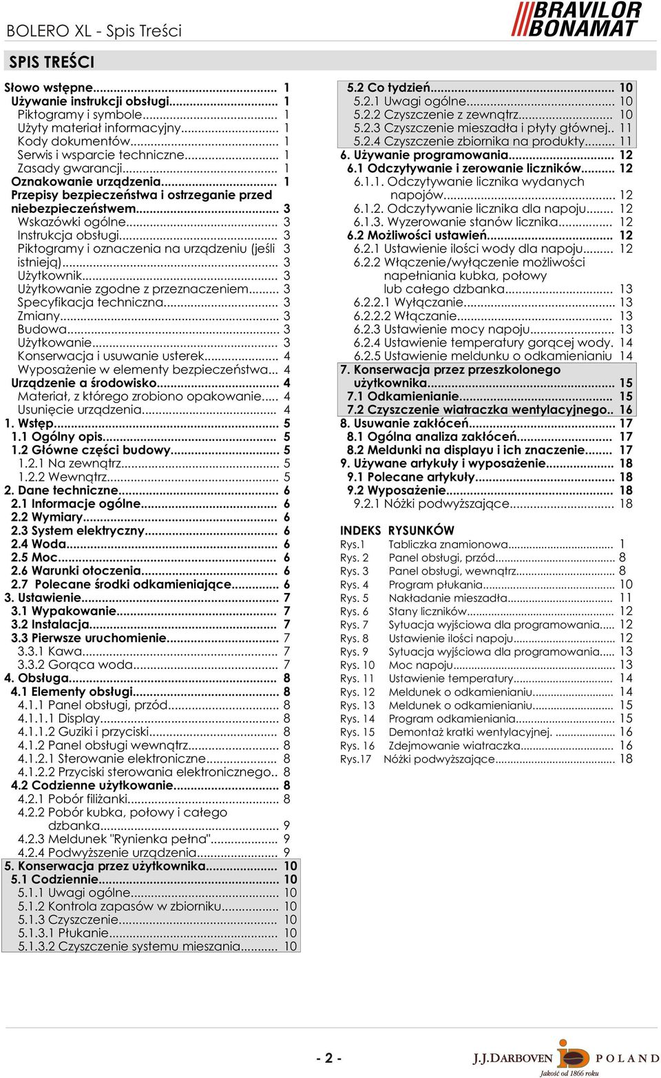 .. 3 Piktogramy i oznaczenia na urz¹dzeniu (jeœli 3 istniej¹)... 3 U ytkownik... 3 U ytkowanie zgodne z przeznaczeniem... 3 Specyfikacja techniczna... 3 Zmiany... 3 Budowa... 3 U ytkowanie... 3 Konserwacja i usuwanie usterek.