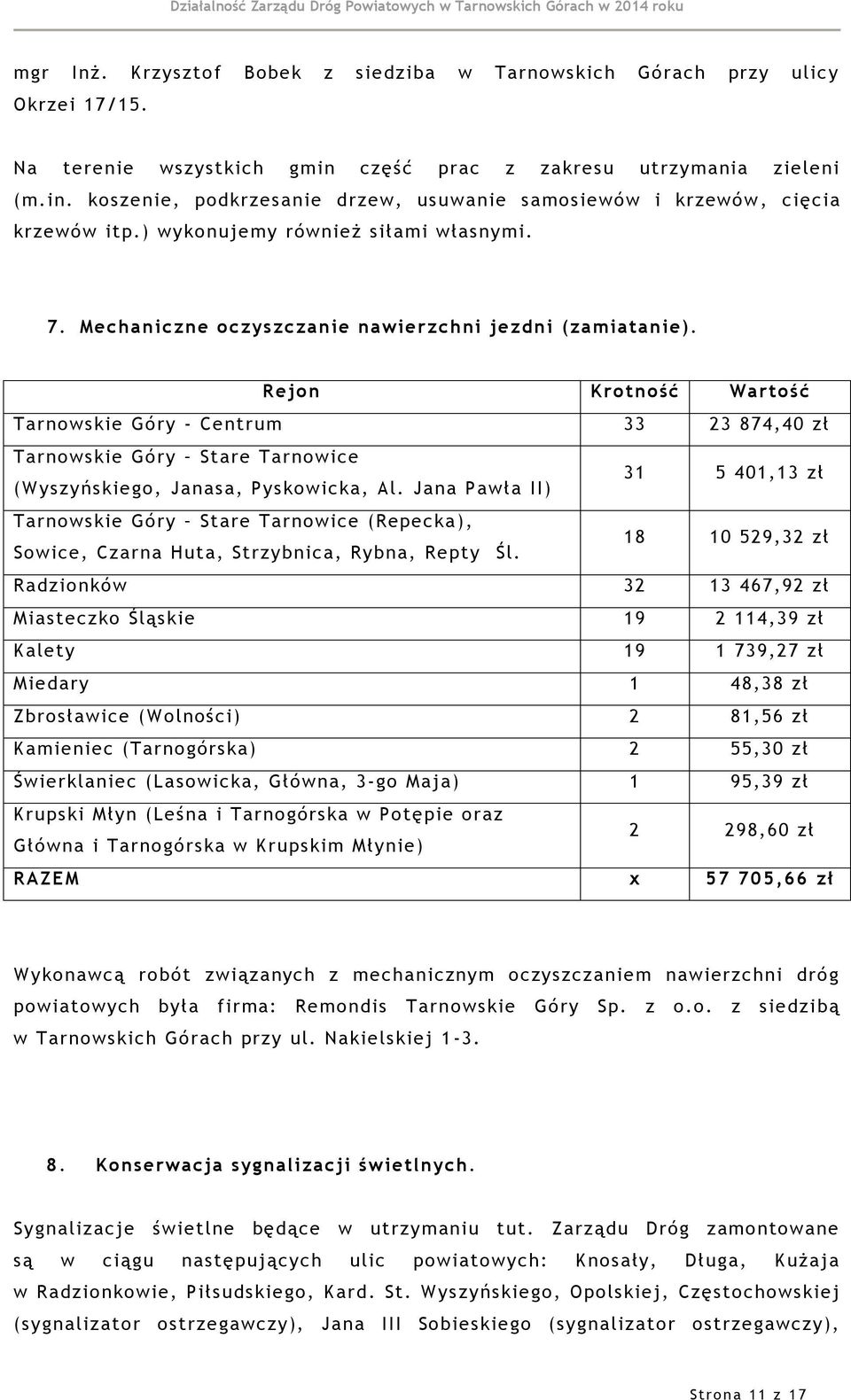 Rejon Krotność Wartość Tarnowskie Góry - Centrum 33 23 874,40 zł Tarnowskie Góry Stare Tarnowice (Wyszyńskiego, Janasa, Pyskowicka, Al.