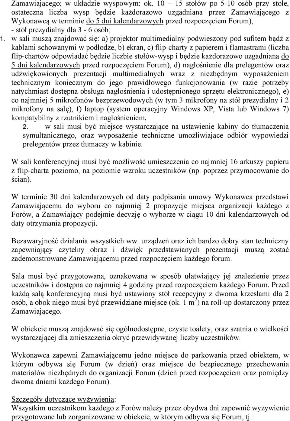 prezydialny dla 3-6 osób; 1.