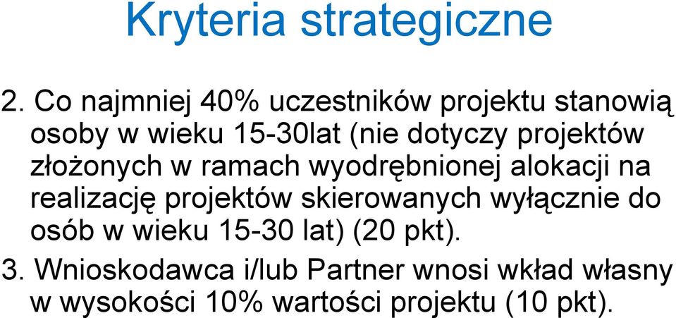 projektów złożonych w ramach wyodrębnionej alokacji na realizację projektów