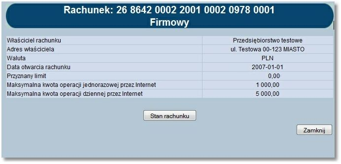 Rozdział 6 Rachunki W przypadku, gdy nie ma przyznanego limitu lub linii kredytowej sekcja z dodatkowymi