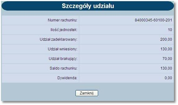 Rozdział 7 Udziały Rozdział 7. Udziały W opcji Udziały Użytkownik ma możliwość przeglądania udziałów klienta.