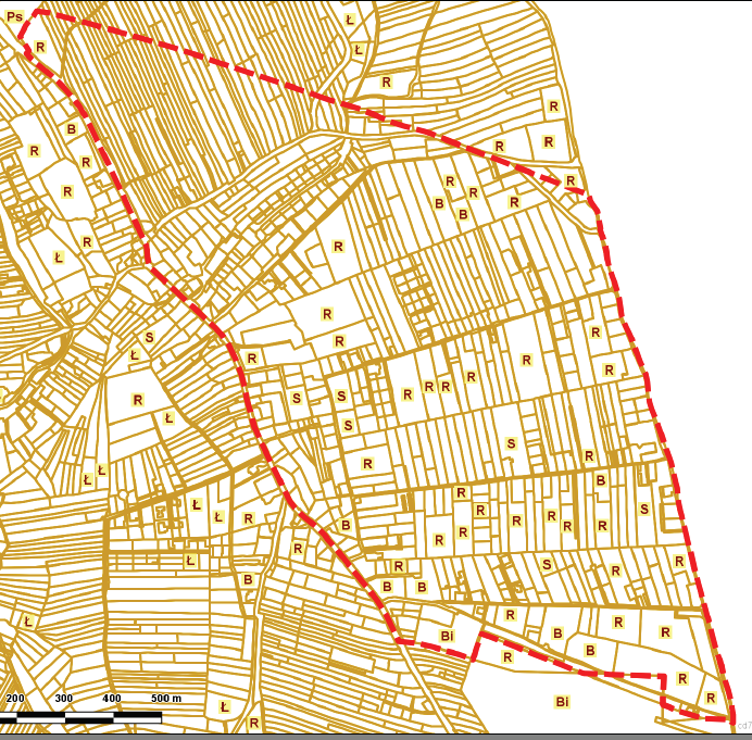 Struktura własności obszaru analizy 1,33% 0,60% 0,71% 0,92% 0,71% Własność Gminy Miasta Krakowa Własność Gminy Miasta Krakowa - współwłasność z innymi podmiotami Własność Gminy Miasta Krakowa oddana