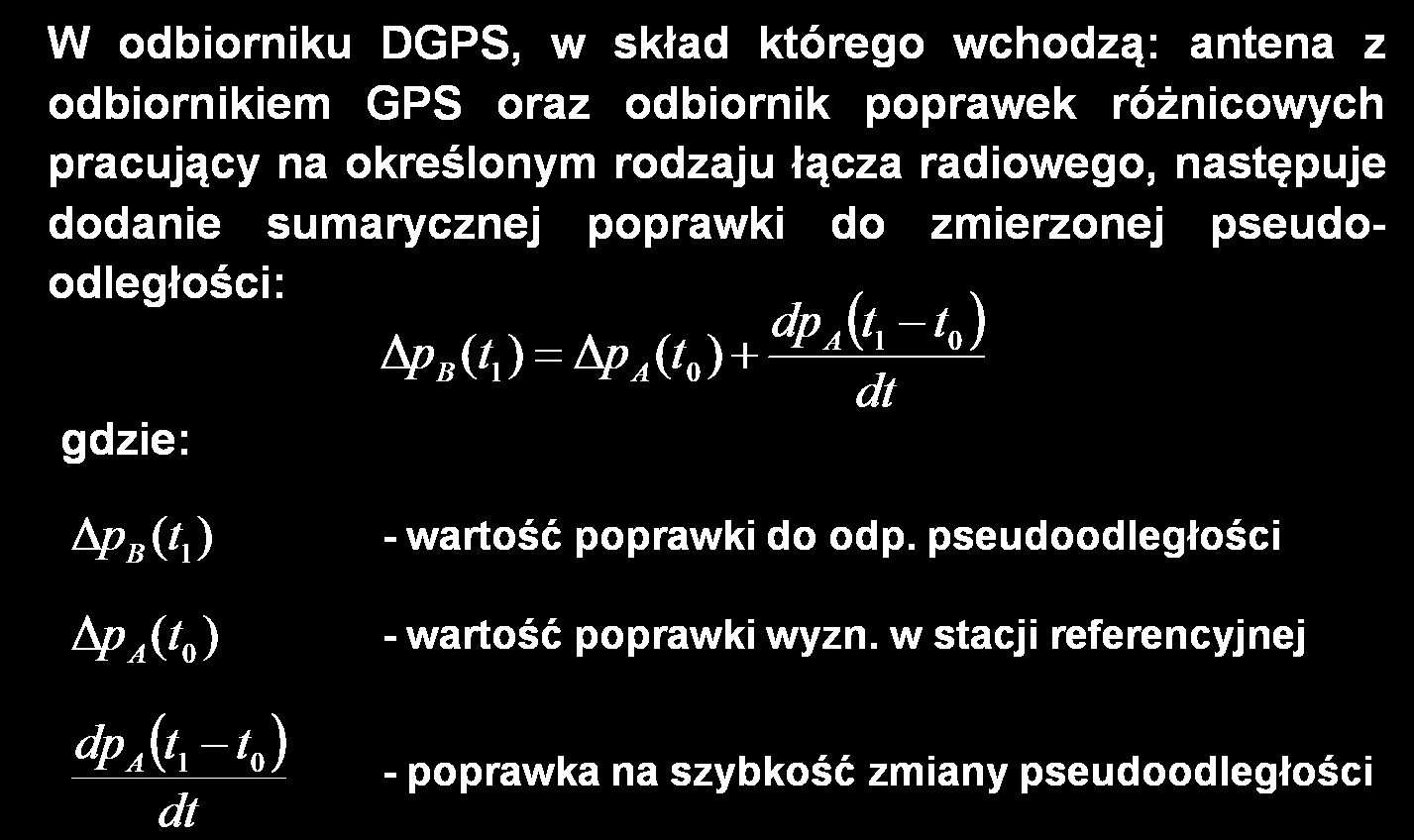 Systemy GNSS w pomiarach geodezyjnych 17/58 DGPS Systemy GNSS Obserwacje GNSS Pomiary