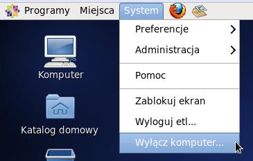 b. Potwierdź chęć całkowitego wyłączenia maszyny wirtualnej poprzez wybranie przycisku Wyłącz komputer. I. Przegląd i analiza źródeł danych.