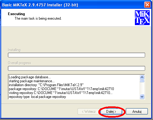 Instalacja MiKTeX 2.9 8.