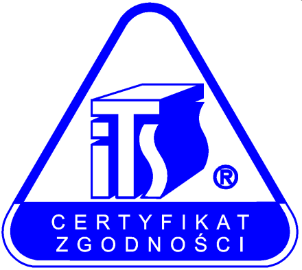 Certyfikat ITS Wszystkie urządzenia posiadają