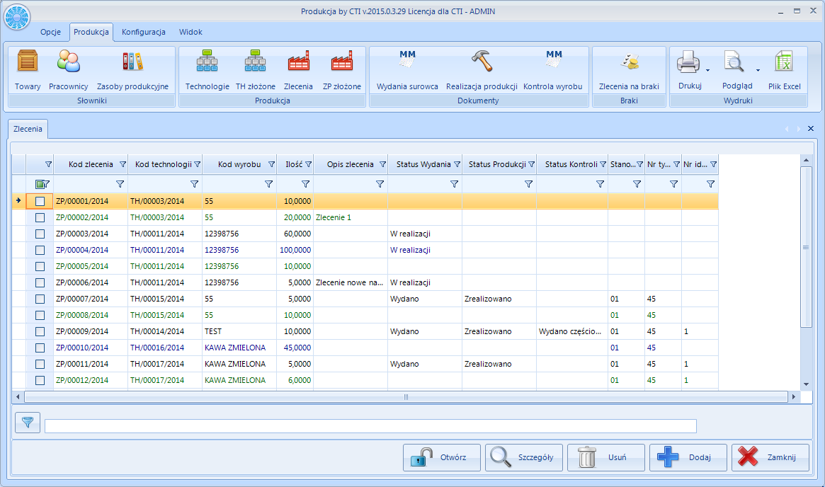 1. Wstęp Produkcja by CTI to moduł w pełni zintegrowany z Comarch ERP Optima.