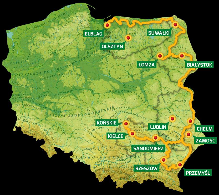 KLASTER GREEN VELO FORMA PARTNERSTWA PUBLICZNO-PRYWATNEGO FORMUŁA KLASTROWA KLASTER FORMA PARTNERSTWA PUBLICZNO-PRYWATNEGO 15 CZŁONKÓW INICJUJĄCYCH ZADANIA ZARZĄDZANIE MARKĄ WSCHODNI SZLAK ROWEROWY