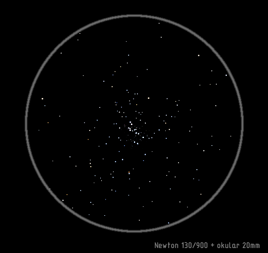 HYDRA i JEDNOROŻEC Messier 48 (NGC 2548) Jasna i duża, ale dość rozproszona gromada otwarta o rozmiarach ok. 54'.