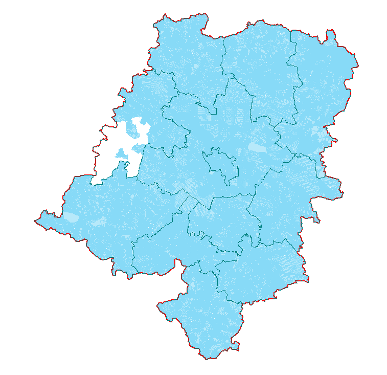 Rys. Zasięg baz Ewidencji Gruntów i Budynków (część opisowa i kartograficzna) w województwie opolskim wg stanu na 2011 III.3. Charakterystyka danych źródłowych 1.