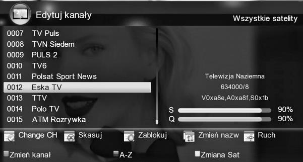 LCN: logiczny porządek kanałów. Czytnik kart: informacje o karcie płatnej telewizji.
