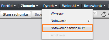 -> Notowania Statica mdm. Na ekranie pojawi się aktywne okno służące do pobrania aplikacji.