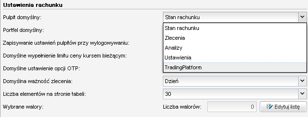 5. Ustawienia rachunku W menu Ustawienia -> Informacje o rachunku użytkownik ma możliwość sprawdzenia swoich danych oraz umów z Domem Maklerskim mbanku.