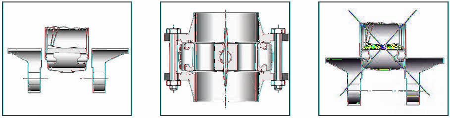 PRZEPUSTNICA TYPU WAFER DO HVAC Ref. 1125 2. SKRZYNKA PRZEKŁADNIOWA DN 40/80 100 125/150 200 250 300 Ref.