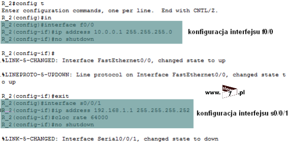 13 (Pobrane z slow7.pl) Dokonaliśmy przypisania kolejnego adresu IP do kolejnego interfejsu routera R_1, sprawdźmy czy zostało to odzwierciedlone w tablicy routingu routera R_1.