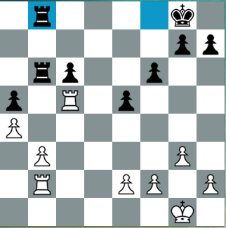 zachował hetmany zważywszy na grasujące po szachownicy różnopolowe gońce. Według oceny komputera jego przewaga wynosiła już 1.37. Partia Giri Caruana przedstawiała ciekawą, ale równą końcówkę wieżową.
