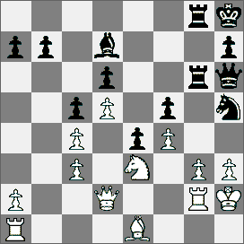 Praktyka szachowa 465.Pozycja z partii XX Olimpiada Szachowa, Skopje 1972 Alvarez F. (Dominikana) 2200 GM Karpow (ZSRR) 2630 467.
