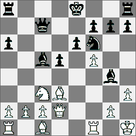 Katastrofy szachowe 475.Obrona sycylijska [B95] X Olimpiada Szachowa, Helsinki 1952 Platz (Niemiecka Republika Demokratyczna) IM Szily (Węgry) 1.e4 c5 2.Sf3 Sc6 3.d4 cd4 4.Sd4 Sf6 5.Sc3 d6 6.Gg5 e6 7.