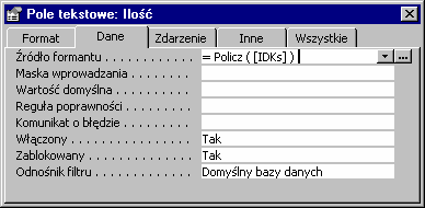 60 Wprowadzenie do projektowania baz danych W celu zliczenia ilości wypożyczonych książek należy: dodać nowe pole tekstowe w nagłówku lub stopce formularza Wypożyczone książki podformularz, pokazać