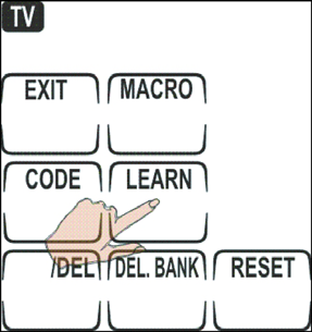 Uczenie kodów Jeżeli urządzenia nie ma na liście nastawionych kodów, można skorzystać z pilota IR konkretnego urządzenia w celu nauczenia Remote 600.