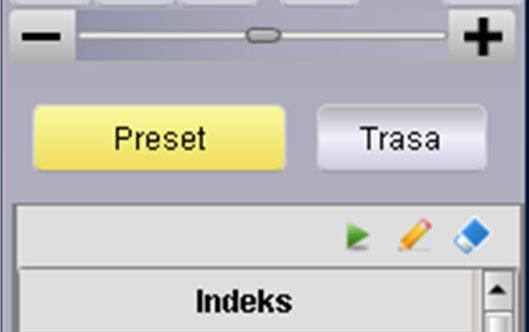 Kliknij aby skonfigurować Preset Wybierz numer presetu Ustaw pozycję kamery PTZ Idź do presetu Ustaw preset Usuń preset 5.6.
