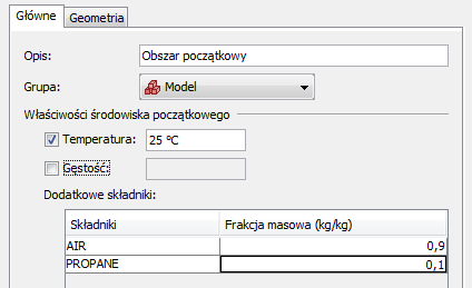 W przypadku składu chemicznego jest on charakteryzowany poprzez wprowadzanie tzw. Dodatkowych składników oraz wymuszenie ich początkowej frakcji masowej (rys. 2).